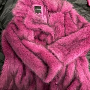 Fashion Nova Plush Fuchsia Teddy Jacket